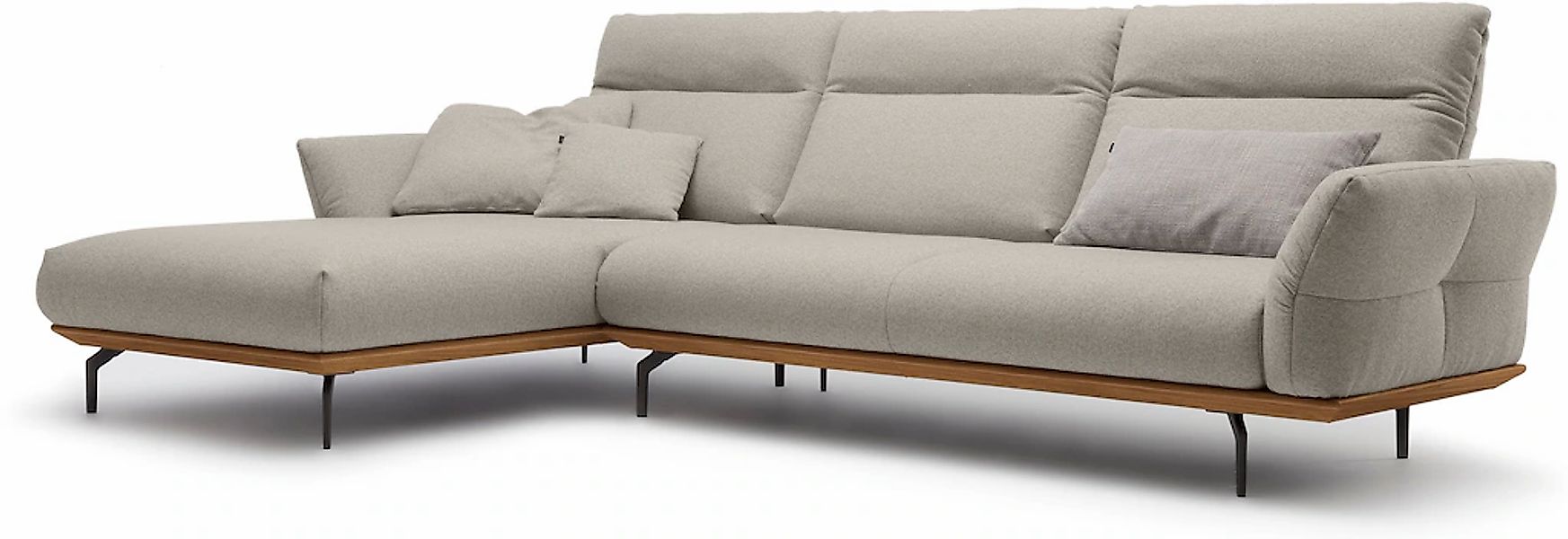 Creation BY ROLF BENZ Ecksofa »CR.460«, Sockel in Nussbaum, Winkelfüße in U günstig online kaufen