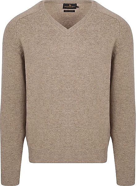 Steppin' Out Pullover V-Ausschnitt Lammwolle Sand - Größe 3XL günstig online kaufen