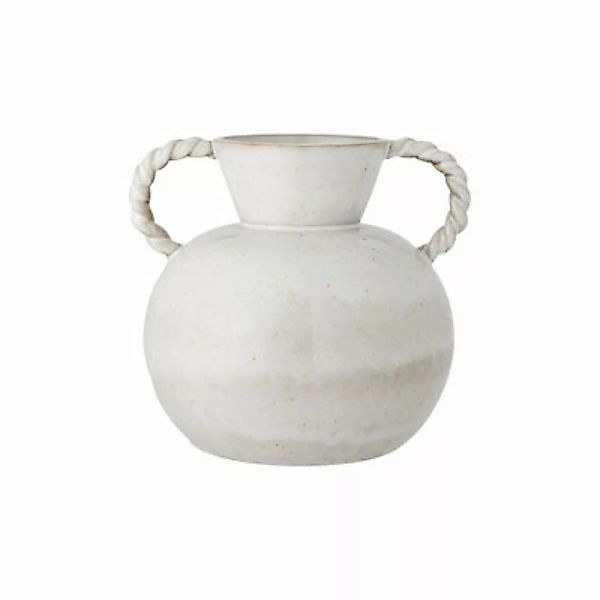 Vase Semira keramik weiß / Ø 23,5 x H 21,5 cm - Bloomingville - Weiß günstig online kaufen