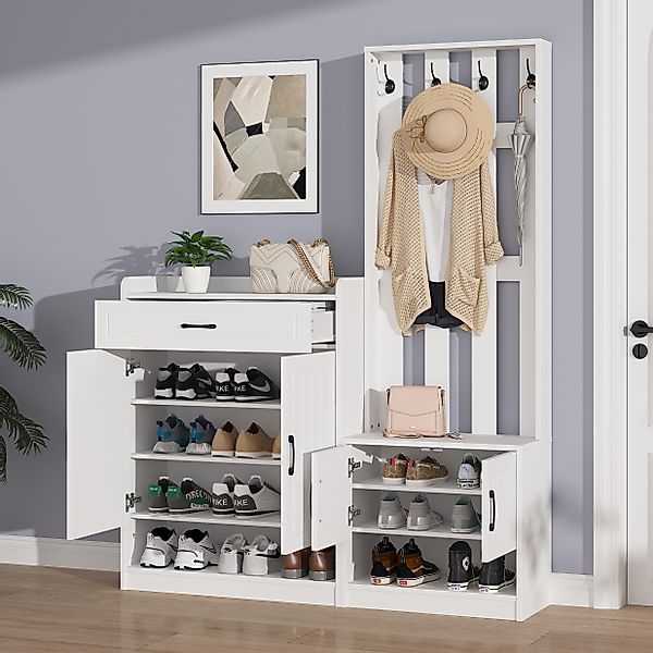 HAUSS SPOLE Garderoben-Set Flurgarderobe Paneel, Schuhschränke, günstig online kaufen