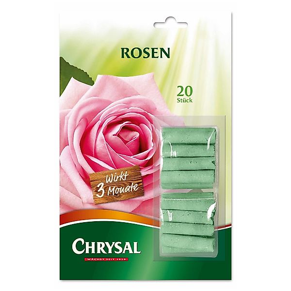 Chrysal Pflanzendünger Rosen Düngestäbchen 20 Stück günstig online kaufen