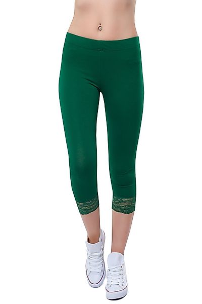 Bongual Caprileggings Leggins kurz mit Spitze günstig online kaufen