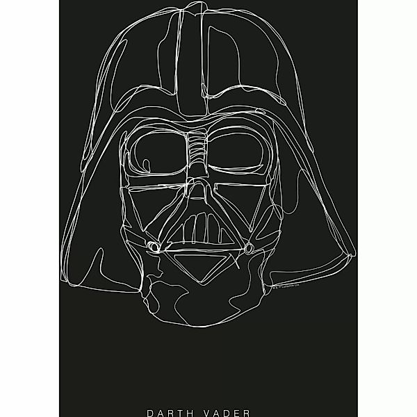 Komar Bild "Star Wars Lines Dark Side Vader", Star Wars, (1 St.), Wandbild günstig online kaufen