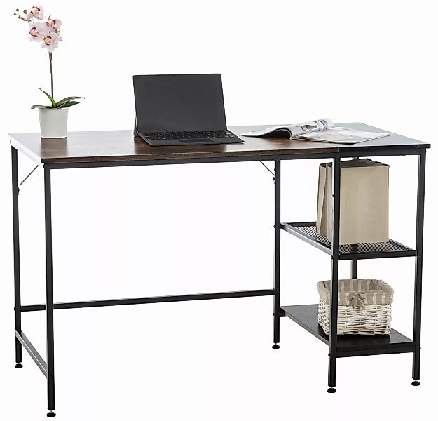 Schreibtisch Oviedo Schwarz/braun günstig online kaufen