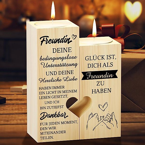 LuxusKollektion Kerzenständer Herzförmiger Kerzenständer Freundschaftsgesch günstig online kaufen