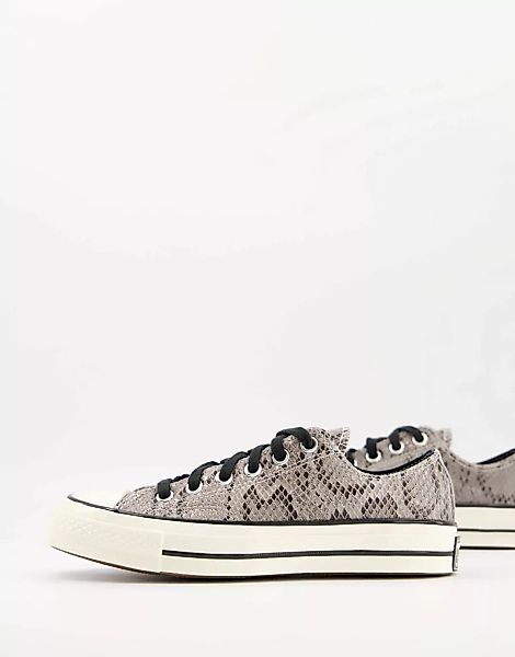 Converse – Chuck 70 Low – Sneaker mit Schlangenmuster in Grau günstig online kaufen