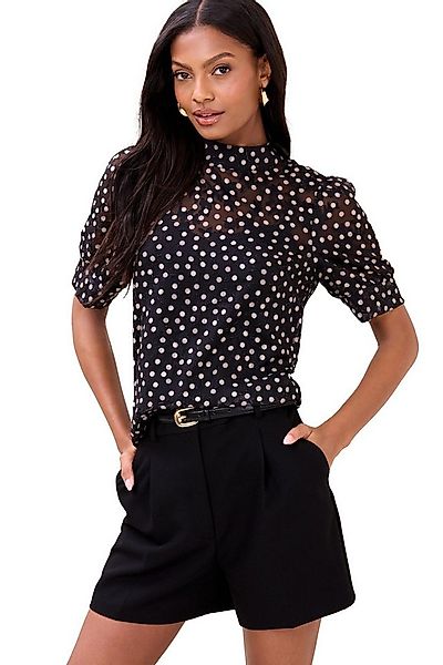 LIPSY Kurzarmbluse Lipsy gepunktetes Oberteil mit Puffärmeln, Regular (1-tl günstig online kaufen