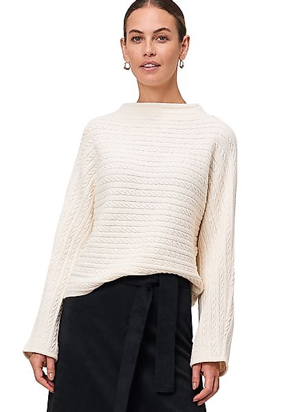 Zero Strickpullover Damen Pullover mit Zopfmuster günstig online kaufen