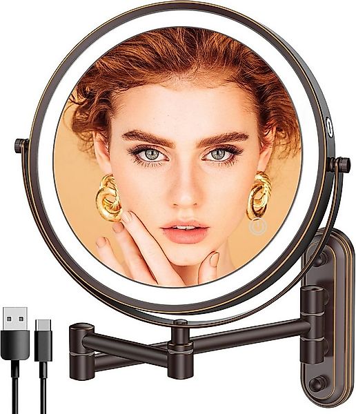 Vivitar Kosmetikspiegel Wiederaufladbarer beleuchteter Badezimmerspiegel, 1 günstig online kaufen