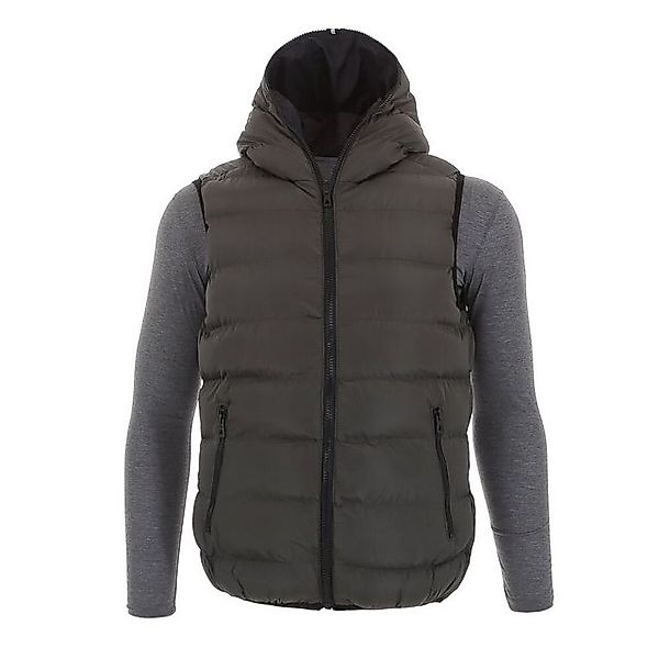 Ital-Design Wendejacke Herren Freizeit Weste Kapuze Beidseitig Tragbar Jack günstig online kaufen