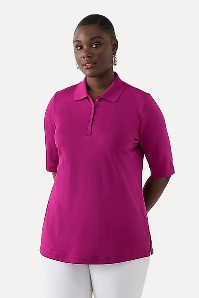 Ulla Popken Poloshirt Poloshirt Classic Polokragen Halbarm Pima Cotton günstig online kaufen