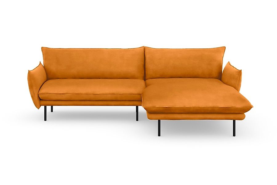 andas Ecksofa »Stine L-Form«, Besonderes Design durch Kissenoptik und Keder günstig online kaufen