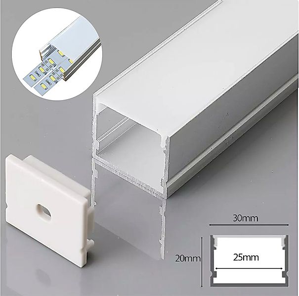 ENERGMiX LED-Stripe-Profil 2 Meter Alu Profile günstig online kaufen