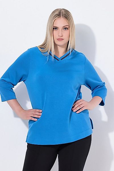 Ulla Popken Sweatshirt Sweatshirt Stehkragen Classic Zierkette Langarm günstig online kaufen