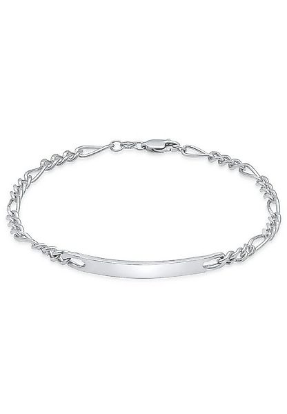 Kuzzoi Armband Herren ID Platte Figaro Klassisch 925 Silber günstig online kaufen