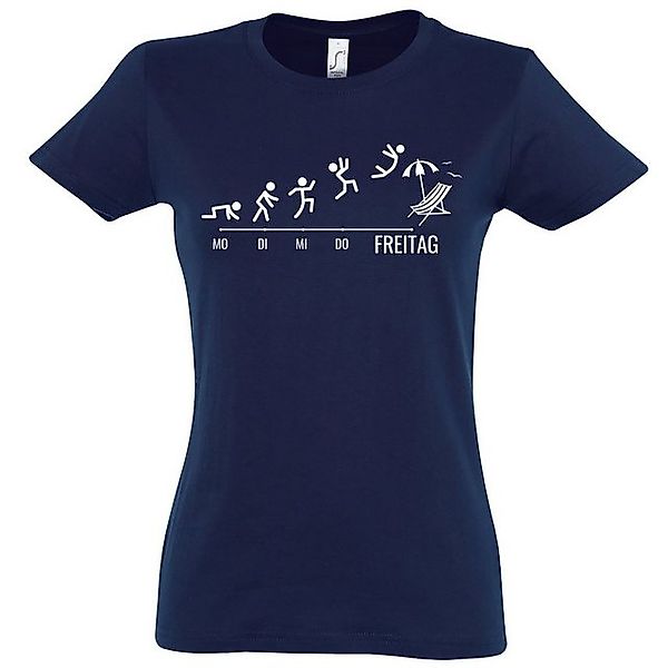 Youth Designz T-Shirt Freitag Wochenende Damen Shirt mit trendigem Frontpri günstig online kaufen