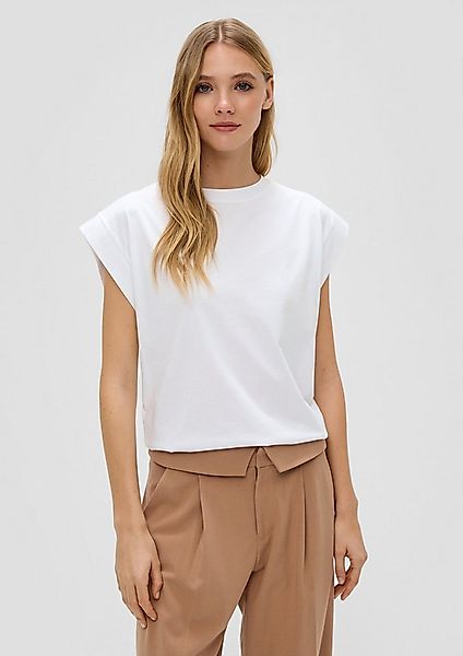 QS Kurzarmshirt T-Shirt T-Shirt mit Kappärmeln günstig online kaufen