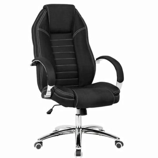FineBuy Bürostuhl Stoff 33 x 52 cm Sitzfläche Bezung aus Stoff schwarz günstig online kaufen