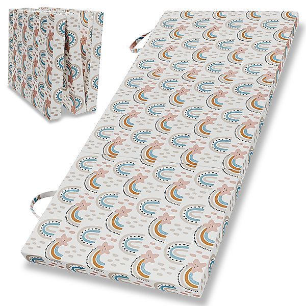 ELONEO Klappmatratze Gästematratze, 75x200x8 cm, Regenbogen günstig online kaufen