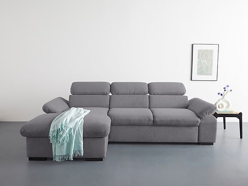 COTTA Ecksofa »Lola L-Form mit Kopfteilfunktion & Hocker«, (Set, mit Hocker günstig online kaufen