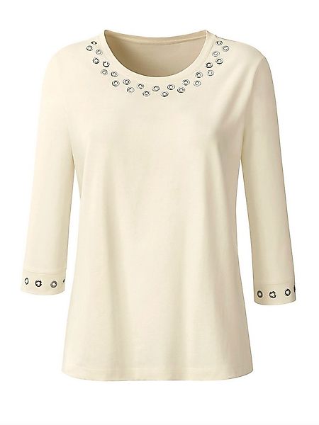 creation L T-Shirt Pima-Baumwoll-Shirt 3/4-Arm günstig online kaufen