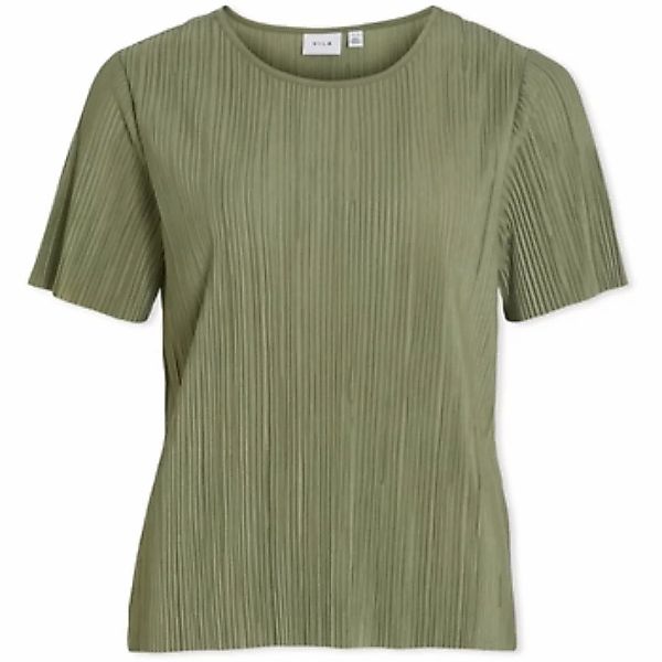 Vila  Blusen Noos Top Plisa - Oil Green günstig online kaufen