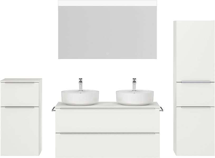 nobilia® Badmöbel-Set »Alvene«, (4 St., vormontiert, mit Soft-Close), inkl. günstig online kaufen