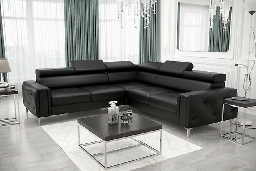 JVmoebel Ecksofa Graues Luxus Ecksofa Moderne Wohnlandschaft Polster Sofa N günstig online kaufen