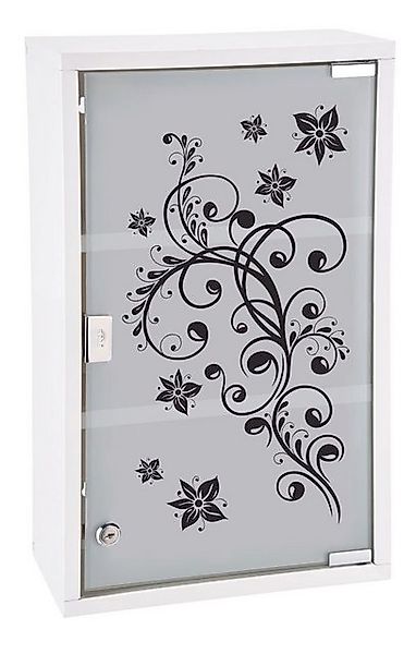 Spetebo Medizinschrank XXL Metall Medizinschrank Glastür weiß - 50x30 cm (K günstig online kaufen