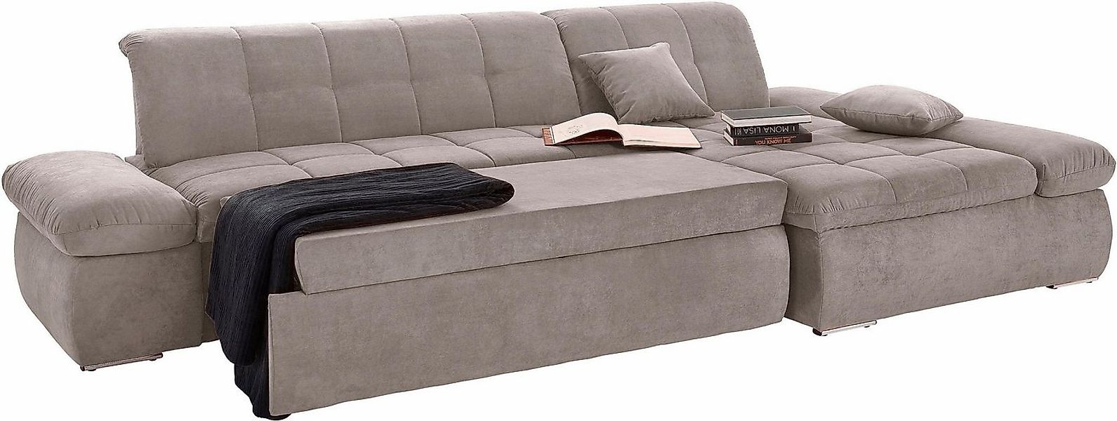 DOMO collection Ecksofa NMoric XXL, B/T/H: 300/172/80cm, L-Form, wahlweise günstig online kaufen