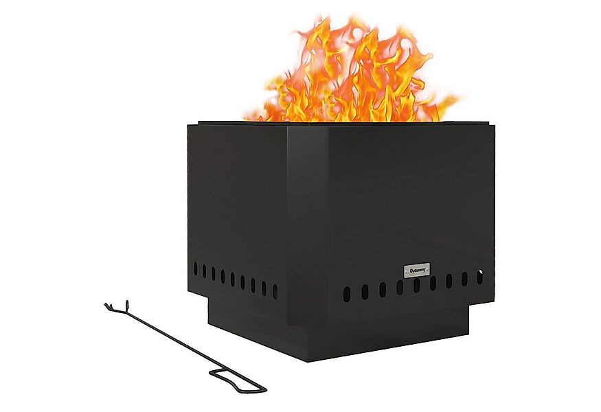 BlingBin Feuerschale Quadratischer Feuerstelle, rauchfreier Feuerkorb mit S günstig online kaufen