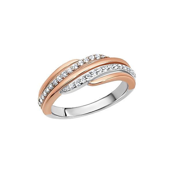 Zeeme Fingerring Silber 925 zweifarbig mit günstig online kaufen