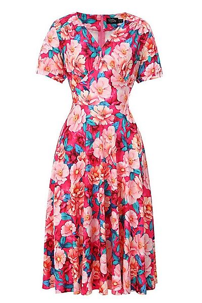 Dolly and Dotty A-Linien-Kleid Julia Pink Magnolia Vintage Retro Rockabilly günstig online kaufen