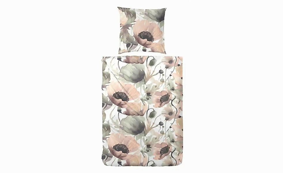 Flanell Bettwäsche-Set   ¦ grau ¦ Maße (cm): B: 155 H: 1 Bettwaren > Bettwä günstig online kaufen