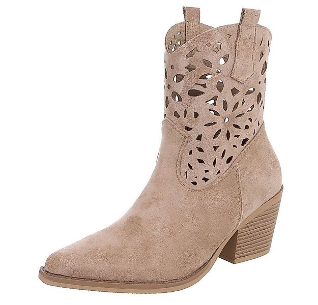 Ital-Design Elegante Stiefeletten mit Ausschnitt für Damen in Alltag und Fr günstig online kaufen