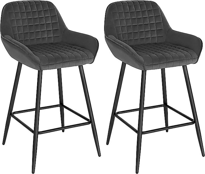 Woltu Barhocker (2 St), Designer Barstuhl mit Armlehnen Rückenlehne Fußstüt günstig online kaufen