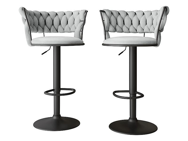 MIRJAN24 Barhocker Muz BS-1141/BK (2er-Set), Verchromte günstig online kaufen