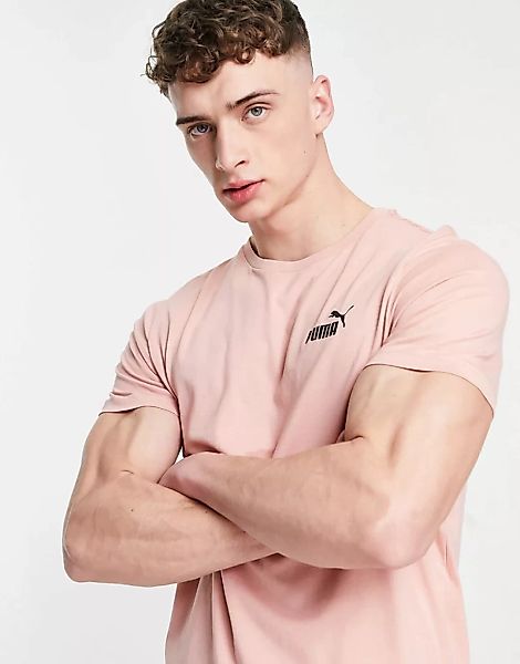 PUMA Essentials – Rosa T-Shirt mit Logo günstig online kaufen