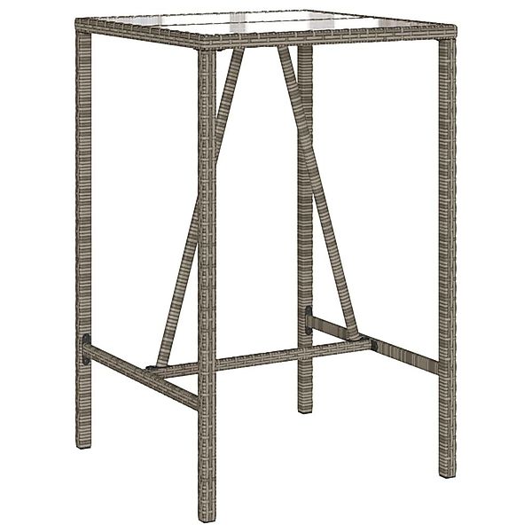 vidaXL Gartentisch Garten-Bartisch Grau 70x70x110 cm günstig online kaufen