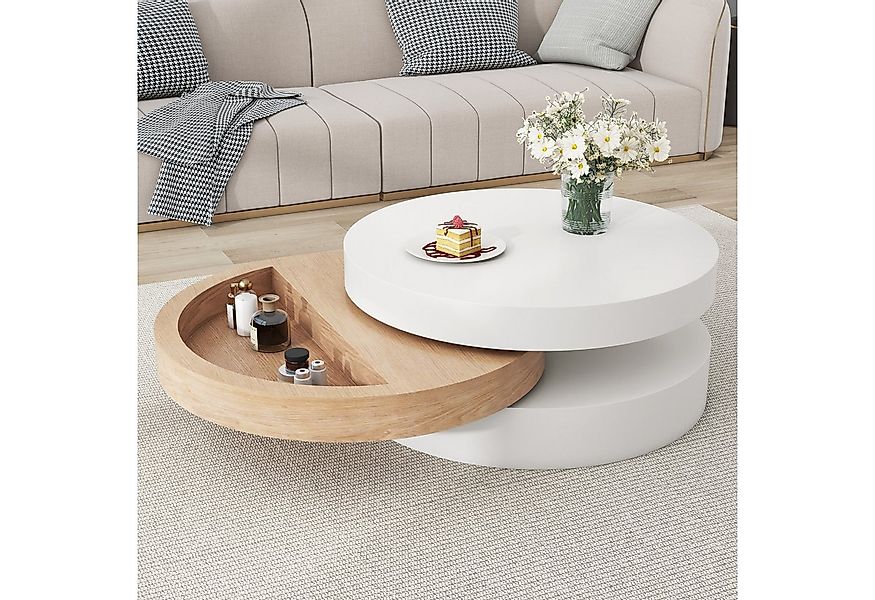 STILVORA Couchtisch 360° Drehbarer Wohnzimmertisch mit Ablage,Sofatisch Bei günstig online kaufen