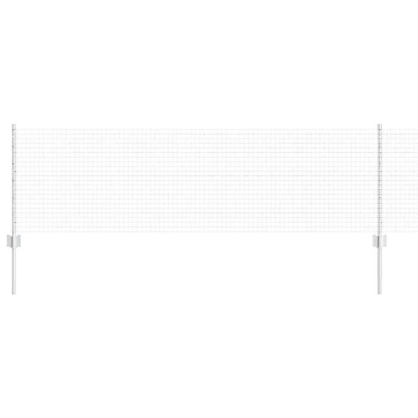 vidaXL Zaun mit Pfosten Silber 0,6 x 10 m Stahl 3336320 günstig online kaufen