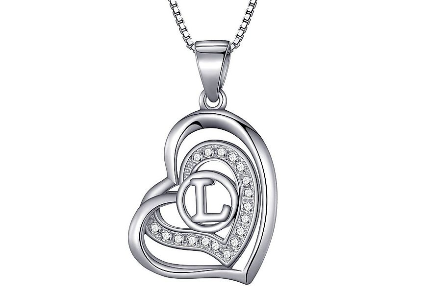 Morella Kette mit Anhänger Buchstabenkette Halskette (1-tlg), Zirkoniastein günstig online kaufen