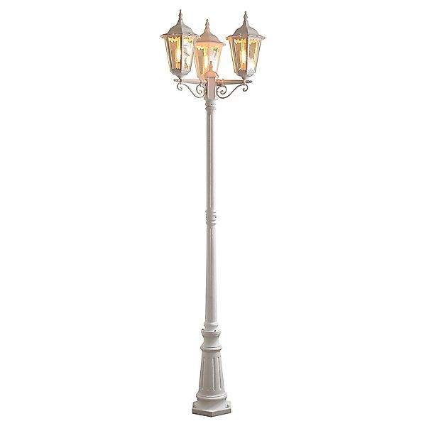 Dekorativer Kandelaber Firenze mit 3 Leuchtenköpfen aus Aluminium in weiß u günstig online kaufen