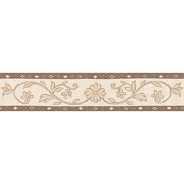 Bricoflor Landhaus Tapetenbordüre aus Papier und Vinyl Blumen Tapeten  Bord günstig online kaufen