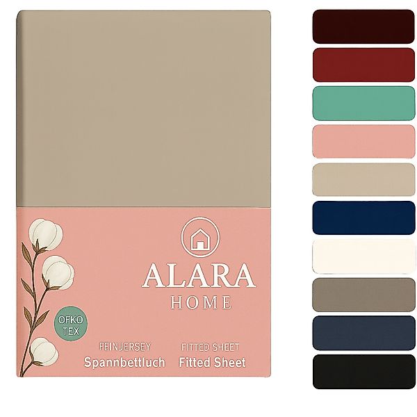 ALARA HOME Spannbettlaken 180x200 Baumwolle 100% günstig online kaufen