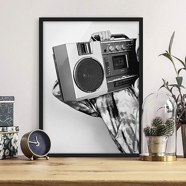 Bild mit Rahmen Boombox günstig online kaufen