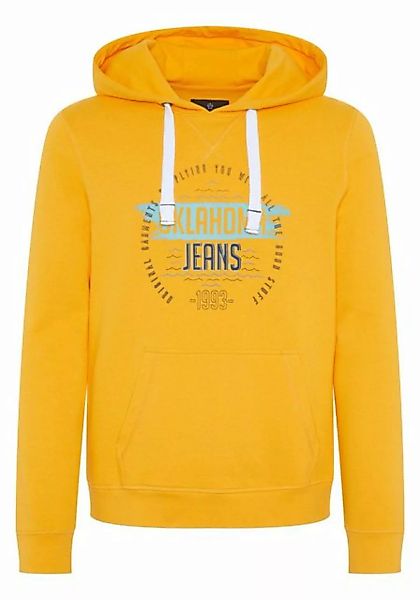 Oklahoma Jeans Kapuzensweatshirt aus weichem Materialmix günstig online kaufen