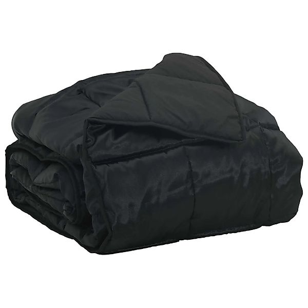 vidaXL Sommerdecke Schwarz 220 x 260 cm Satin und Mikrofaser 42025786 günstig online kaufen