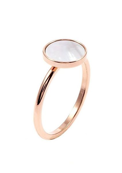 Hey Happiness Fingerring Kreis Muschel 18K Gold Roségold, Edelstahl Damen R günstig online kaufen