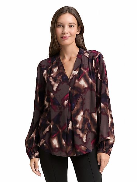 TOM TAILOR Klassische Bluse mit All-Over Print günstig online kaufen